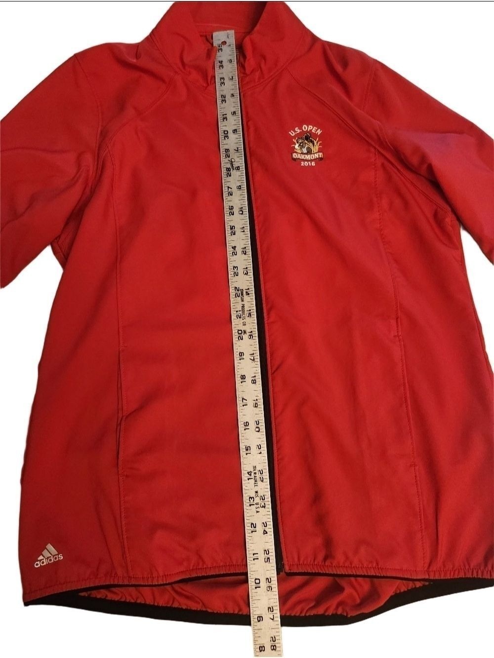 Adidas 2016 U.S. Open Oakmont Golf Jacket - Women's Red Full-Zip Climalite Sz: L - Picture 14 of 14